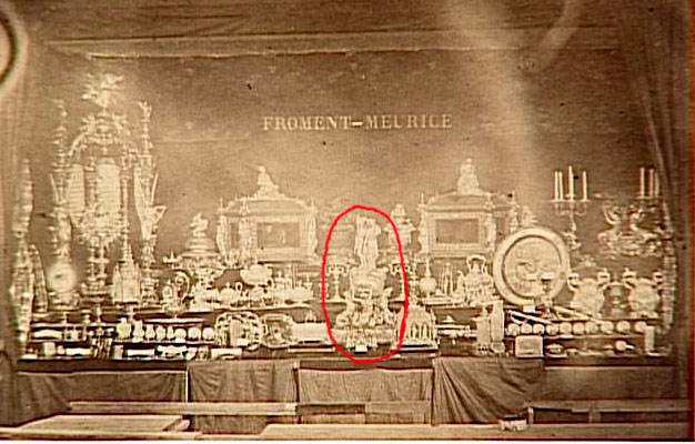 Presentation des oeuvres de Froment-Meurice
 l'Exposition de 1849.
Photo Pierre-Ambroise Richebourg.
Tirage albumin  partir de ngatif verre au collodion.
Paris, Muse d'Orsay.