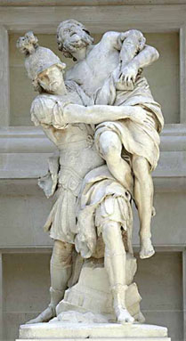 Pierre Le Pautre,
ne portant son pre Anchise (1716).
Groupe en marbre, H. 2,64 m. (tat actuel).
Muse du Louvre.