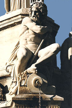 James Pradier
Le Gardon (Vardo)
Marbre de Carrare, H. ca. 260 cm
Fontaine de l'Esplanade, Nmes
Photo  Eric Olbrechts 2003