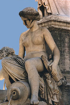 James Pradier
La Fontaine d'Eure (Ura)
Marbre de Carrare, H. ca. 260 cm
Fontaine de l'Esplanade, Nmes
Photo  Eric Olbrechts 2003