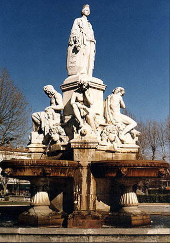 James Pradier et Charles Questel
Fontaine de l'Esplanade, Nmes
Photo  Eric Olbrechts 2003