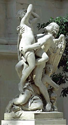 Thomas Regnaudin,
Saturne enlevant Cyble (1684).
Groupe en marbre, H. 2,90 m. (tat actuel).
Jardin des Tuileries