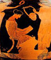 Sappho lisant
Groupe de Polygnote, vers 440-430 a. C.
Musée archéologique national, Athènes, n°1260