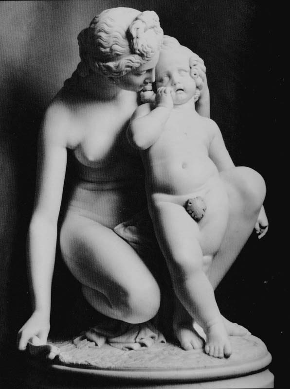 James Pradier,
Vénus et l'Amour.
Statue en marbre, H. 98 cm.
Musée de l'Ermitage,
Saint-Pétersbourg.
