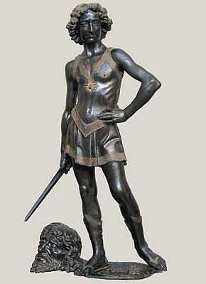 Andrea del Verrocchio,
David, 1472-1475.
Bronze, H. 125.7 cm.
Museo nazionale del Bargello,
Florence.