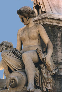 James Pradier
La Fontaine d'Eure (Ura)
Marbre de Carrare, H. ca. 260 cm
Fontaine de l'Esplanade, Nîmes
Photo © Eric Olbrechts 2003