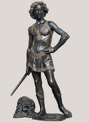 Andrea del Verrocchio,
David, 1472-1475.
Bronze, H. 125.7 cm.
Museo nazionale del Bargello,
Florence.